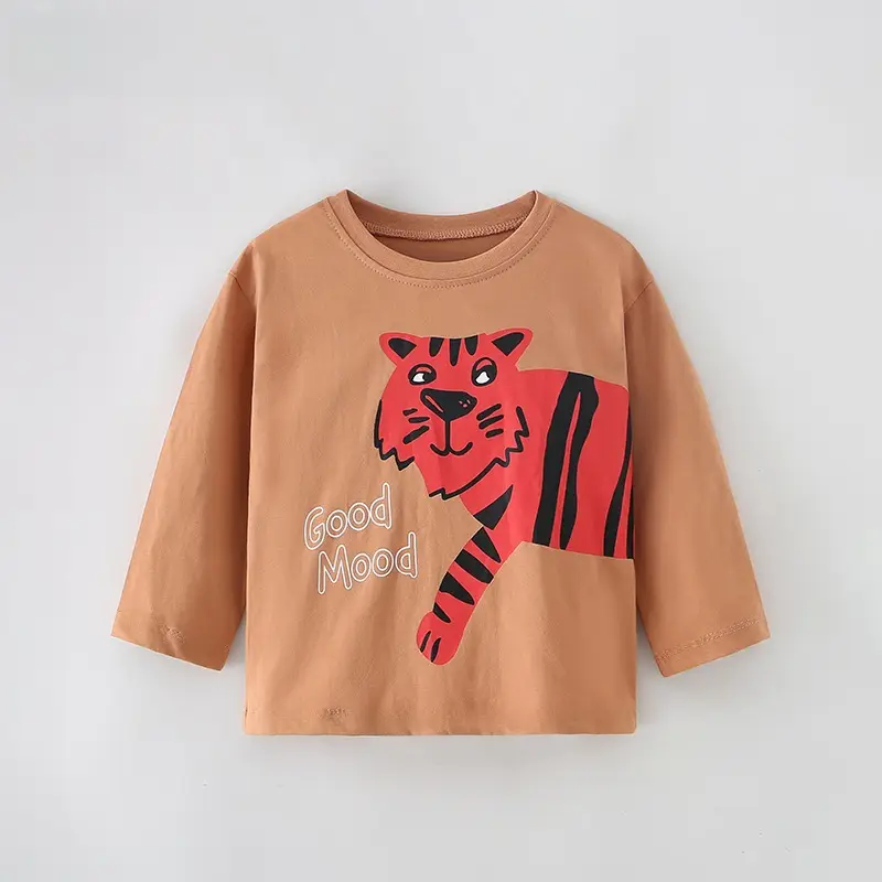 Malwee Boys T-Shirt Red Tiger Print Autumn Wear - Image 3
