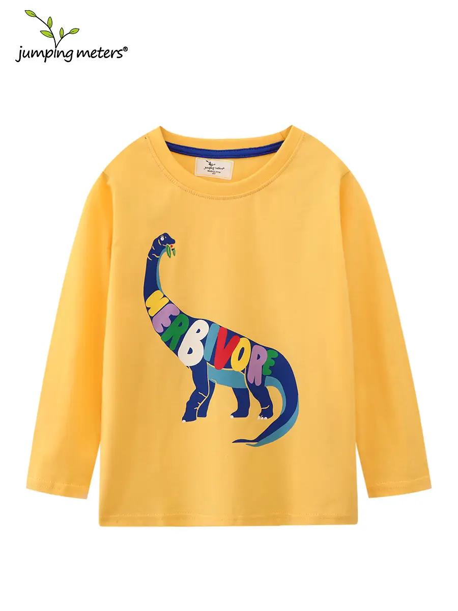 Kids Long Sleeve Yellow T-Shirt Knitted Spring Autumn - Image 2