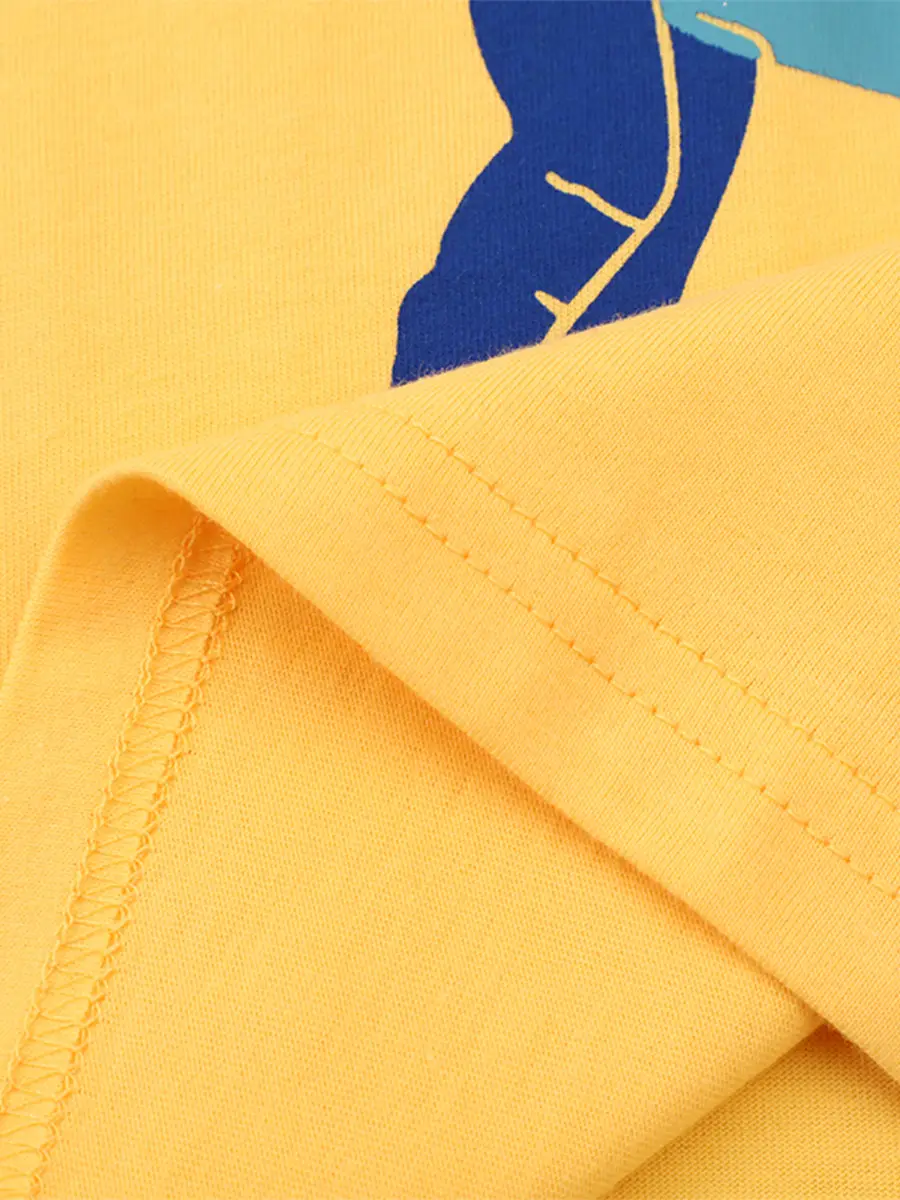 Kids Long Sleeve Yellow T-Shirt Knitted Spring Autumn - Image 5