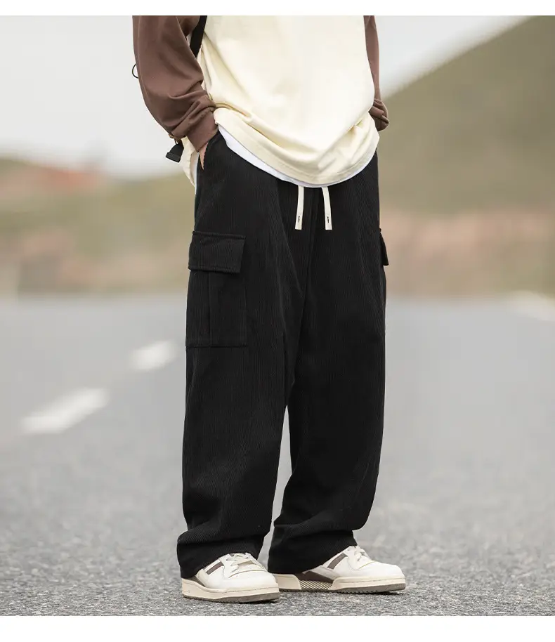 Brown Vintage Corduroy Casual Pants 2025 Spring New — feature 14