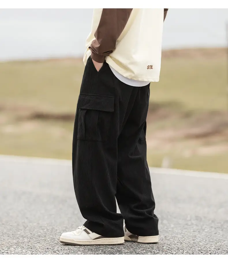 Brown Vintage Corduroy Casual Pants 2025 Spring New — feature 17