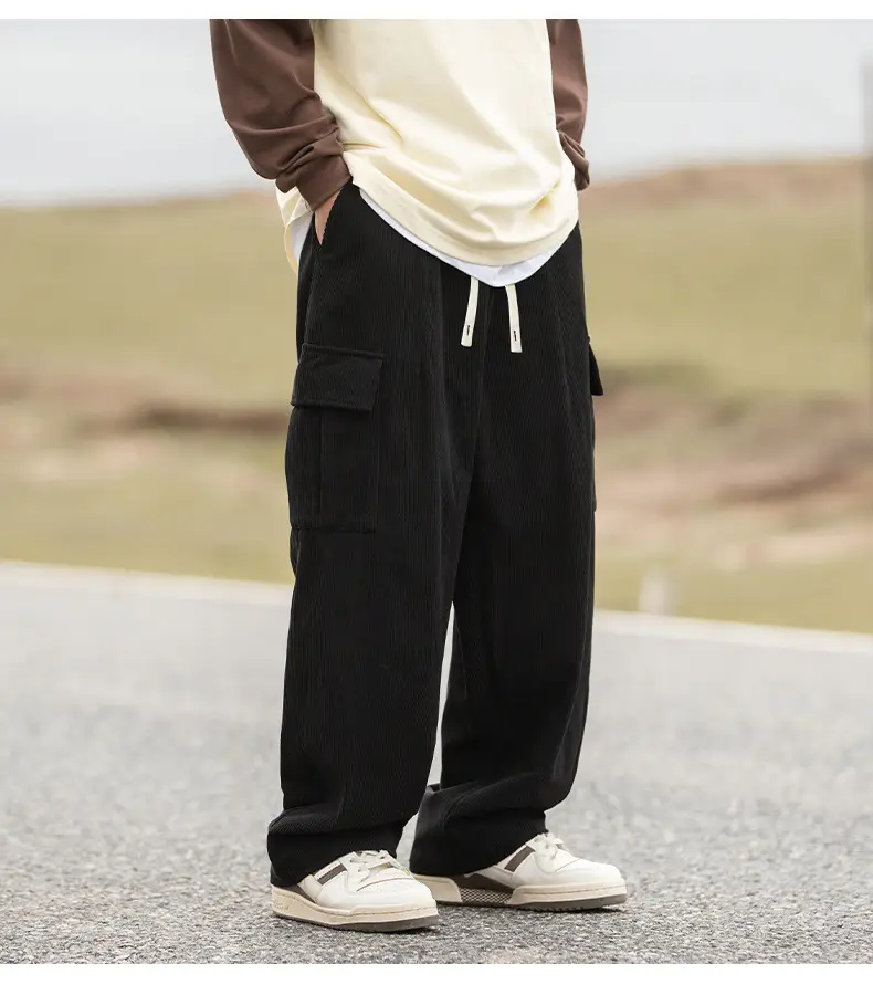 Brown Vintage Corduroy Casual Pants 2025 Spring New — feature 18