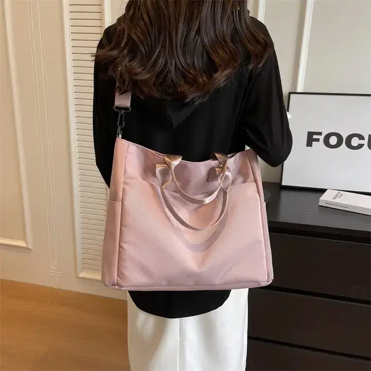 Women's Pink Large Capacity Shoulder Bag - Image 4