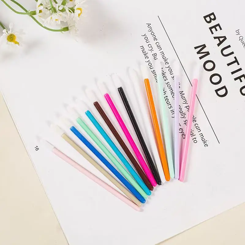 50 Pcs Solid Handle Eyelash Brush for Makeup - Image 12