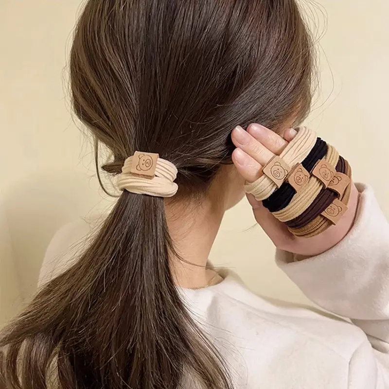 Korean Style Bear Head Rope Hair Bands for Women - Image 14