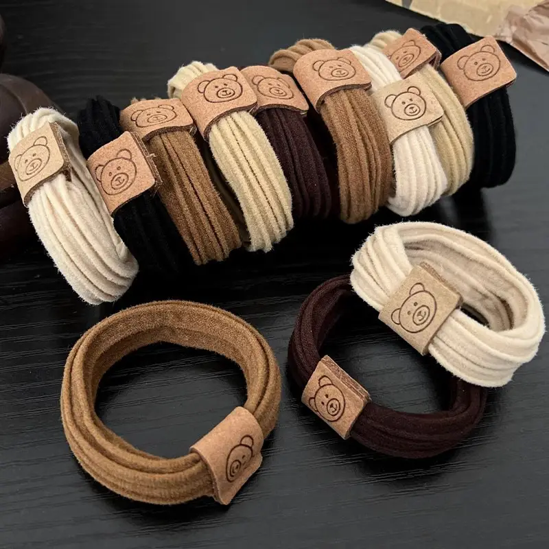 Korean Style Bear Head Rope Hair Bands for Women - Image 15