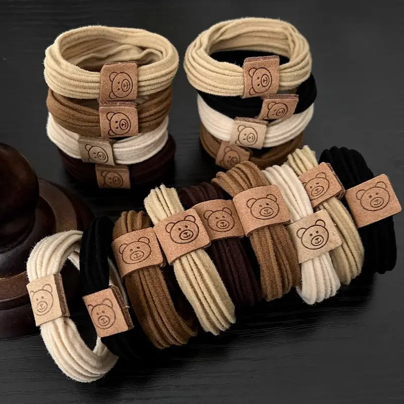 Korean Style Bear Head Rope Hair Bands for Women - Image 16