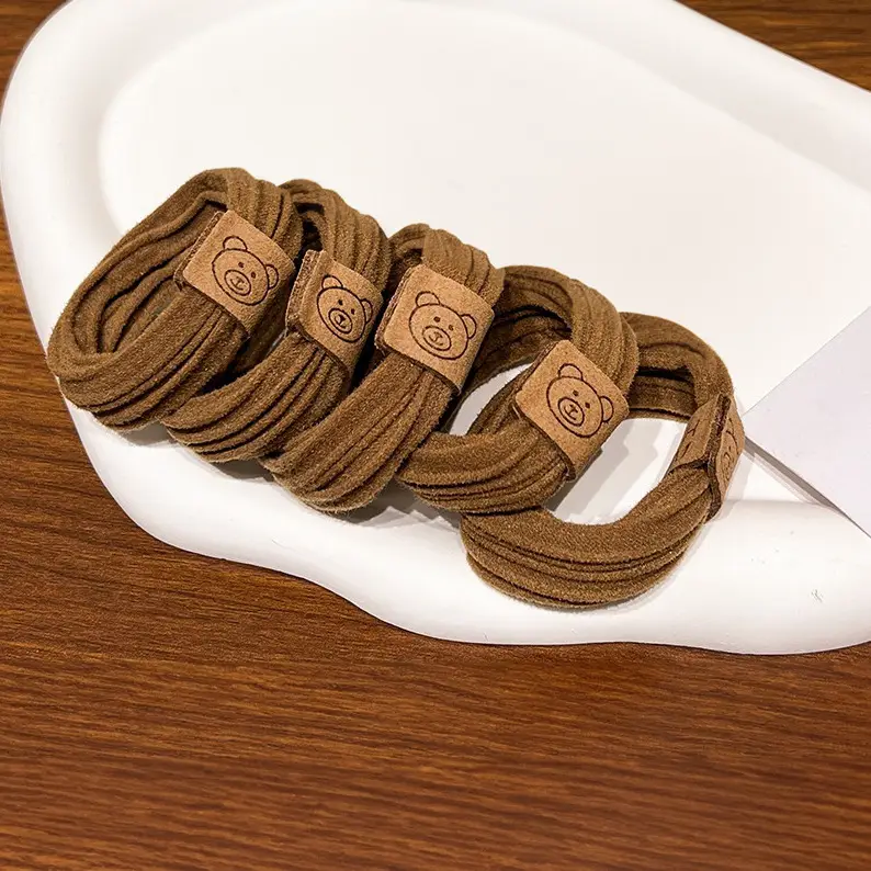 Korean Style Bear Head Rope Hair Bands for Women - Image 4
