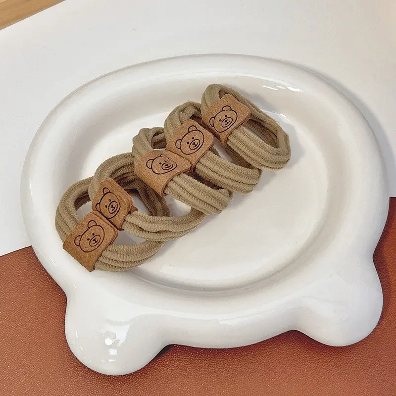 Korean Style Bear Head Rope Hair Bands for Women - Image 6