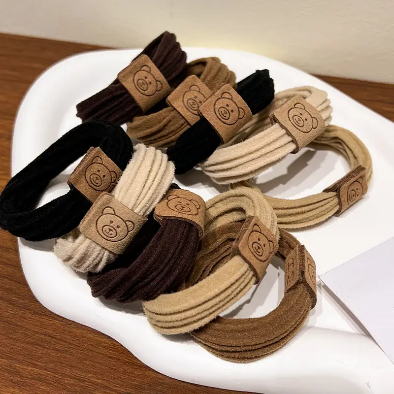 Korean Style Bear Head Rope Hair Bands for Women - Image 7