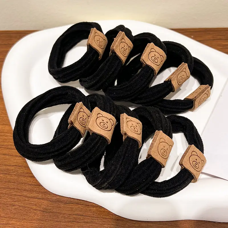 Korean Style Bear Head Rope Hair Bands for Women - Image 8