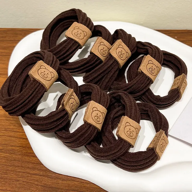 Korean Style Bear Head Rope Hair Bands for Women - Image 9