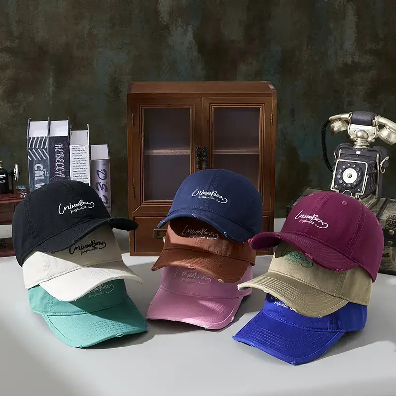 Black Vintage Personalized Baseball Cap for Women & Men - Image 10