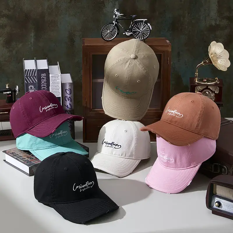Black Vintage Personalized Baseball Cap for Women & Men - Image 12