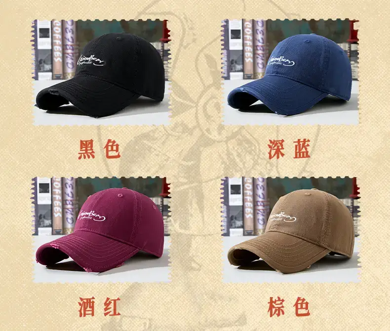Black Vintage Personalized Baseball Cap for Women & Men — feature 22