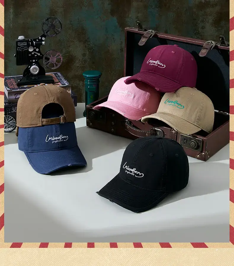 Black Vintage Personalized Baseball Cap for Women & Men — feature 3