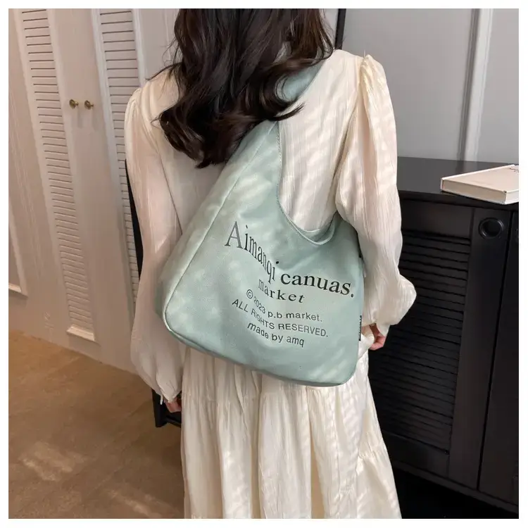 Light Blue Canvas Shoulder Bag for Women 2025 — feature 40