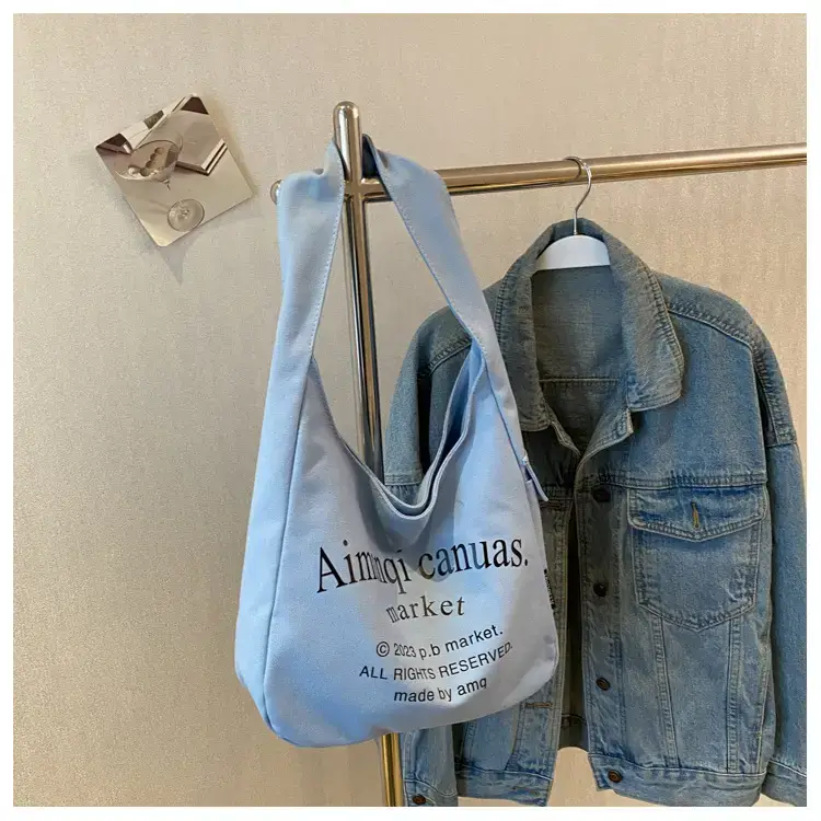 Light Blue Canvas Shoulder Bag for Women 2025 — feature 59