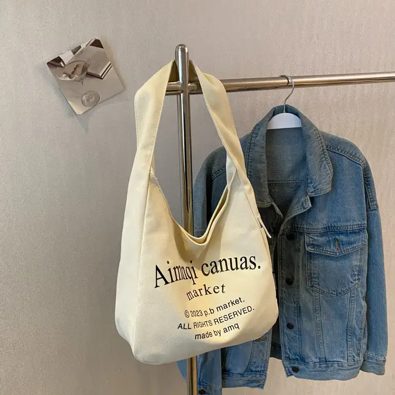 Light Blue Canvas Shoulder Bag for Women 2025 - Image 6
