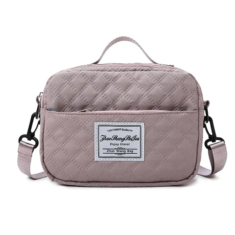 White Quilted Gym Bag Large Capacity Shoulder Boarding Bag - Image 8