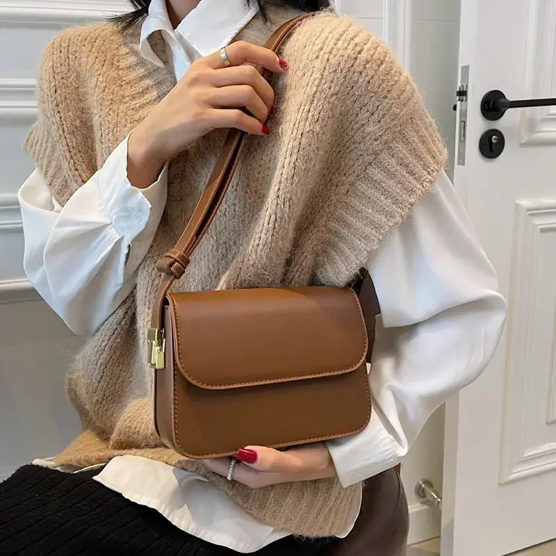 Brown Square Crossbody Bag for Women 2023 - Image 7