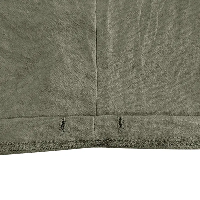 Men Linen Capri Pants Light Blue Summer Loose Fit — feature 46
