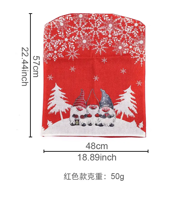 Christmas Snowflake Chair Cover 50g Cartoon Print — feature 4