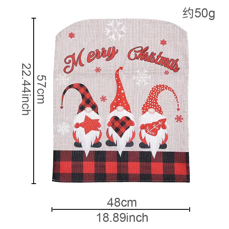 Christmas Snowflake Chair Cover 50g Cartoon Print - Image 9
