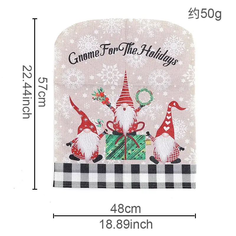 Christmas Snowflake Chair Cover 50g Cartoon Print - Image 10