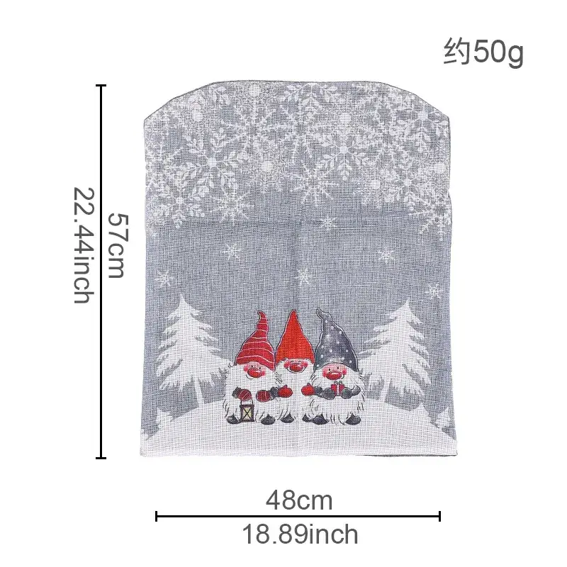 Christmas Snowflake Chair Cover 50g Cartoon Print - Image 2