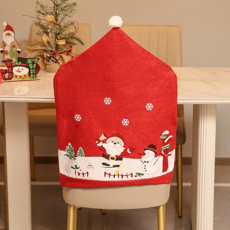 Christmas Snowflake Chair Cover 50g Cartoon Print - Image 4