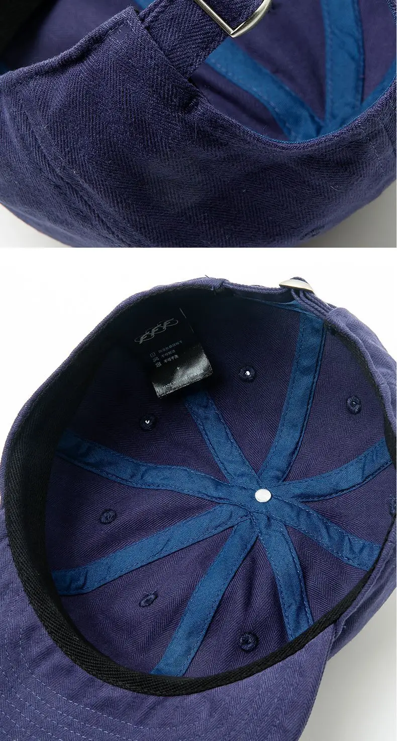 Red Vintage Baseball Cap for Men Women Patch Big Head Hat — feature 19
