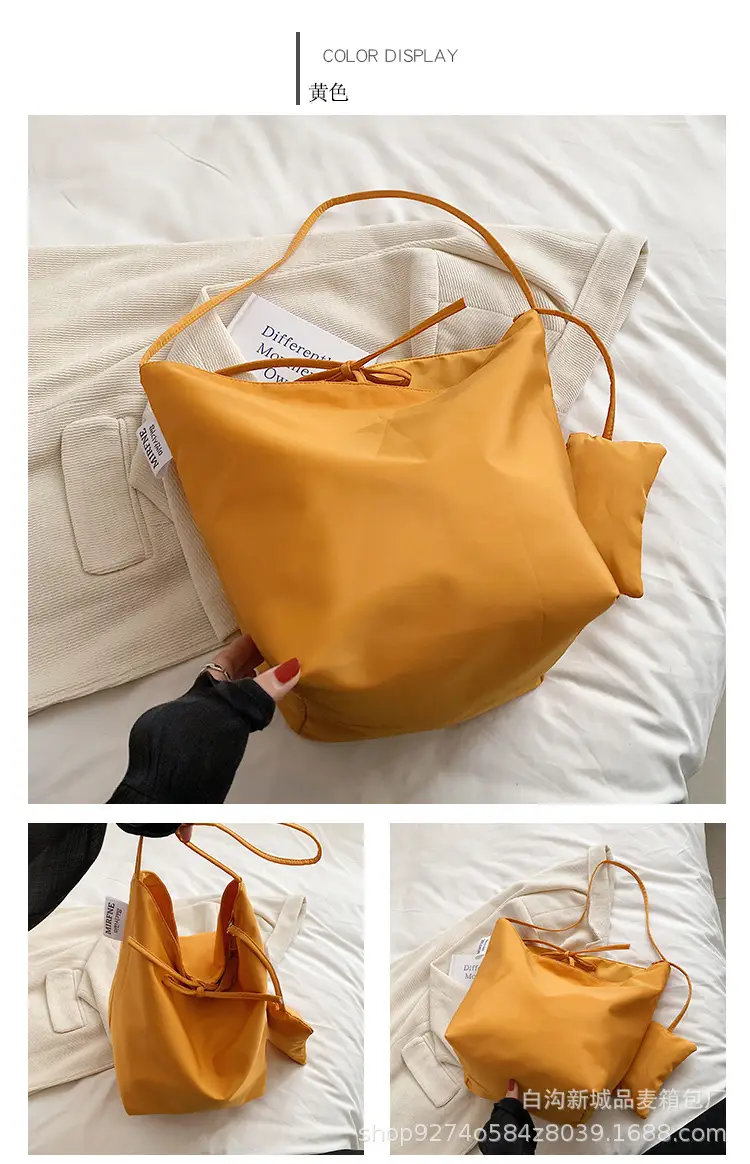 Women's Large Capacity Oxford Cloth Shoulder Bag Yellow — feature 10