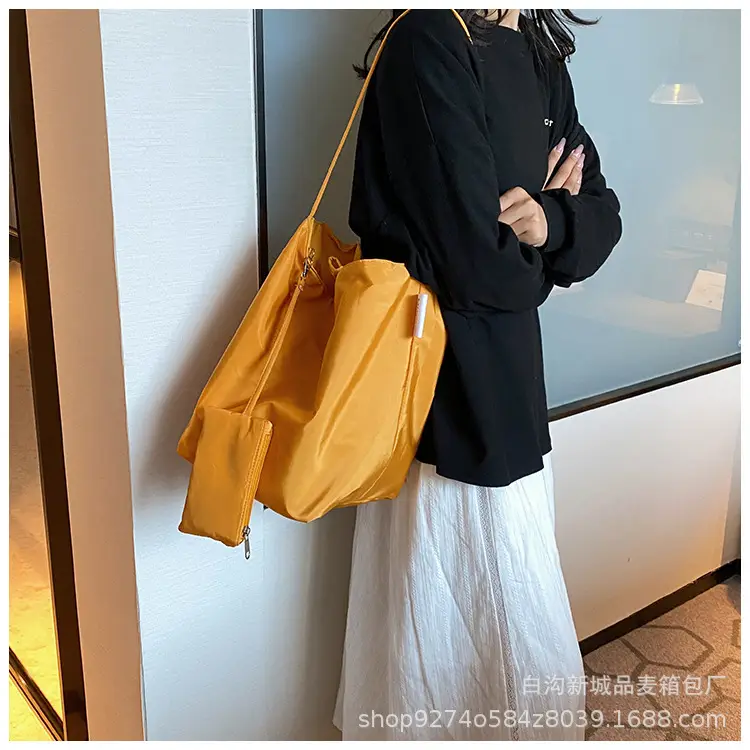 Women's Large Capacity Oxford Cloth Shoulder Bag Yellow — feature 19