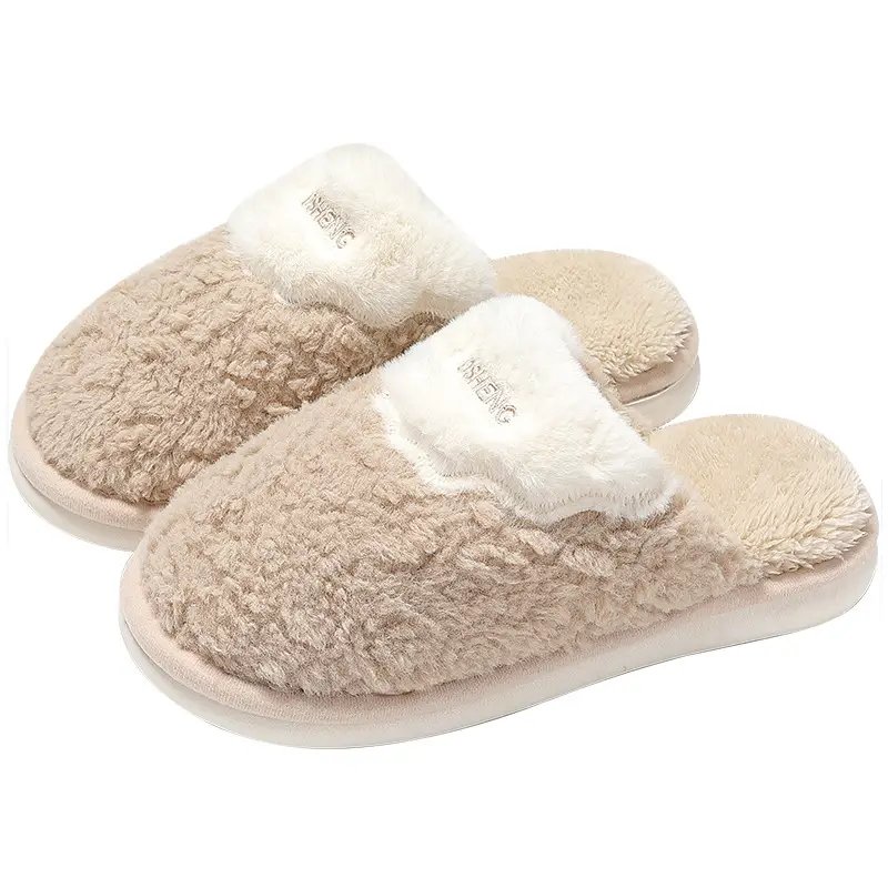 Home Cotton Slippers for Men, Winter Indoor Household Wool Slippers for Men, Fleece-Lined to Heattech, Autumn and Winter Plush Cotton Slippers for Women, Wholesale - Image 11