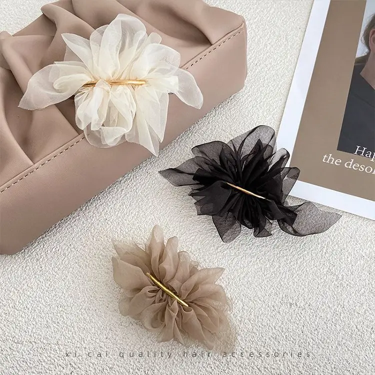2024 Black Lace Hair Clip for Women Summer Back of Head Ponytail - Image 7