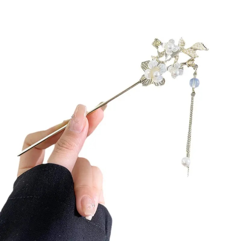 Ancient White Wax Shake Tassel Hairpin for Women - Image 16