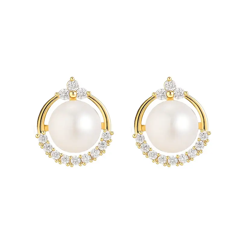 2023 New Retro Pearl Crown Earrings for Women - Image 6