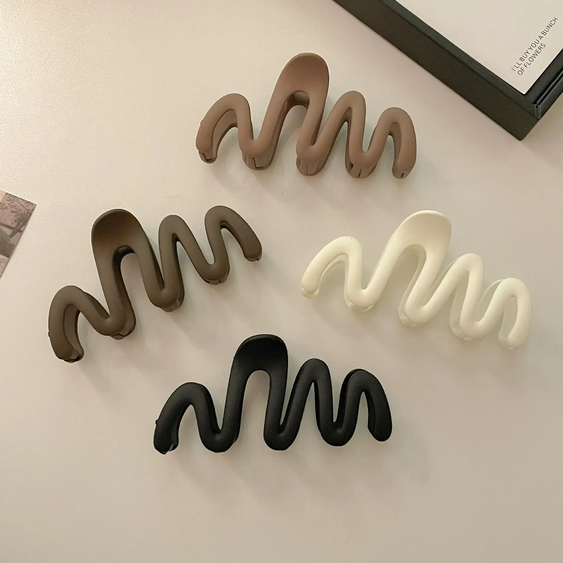 New Large Wave Grip Hair Clips for Women