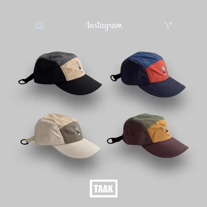 Japanese Stitched Women's Peaked Cap Brown Yellow — feature 3