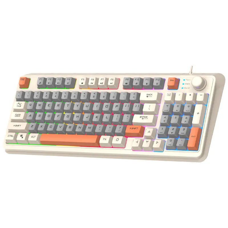 Xuan Silver Fox K82 Gaming Wired Keyboard Three-Color Luminous Mechanical Feel Desktop Computer Accessories Cross-Border Private Model