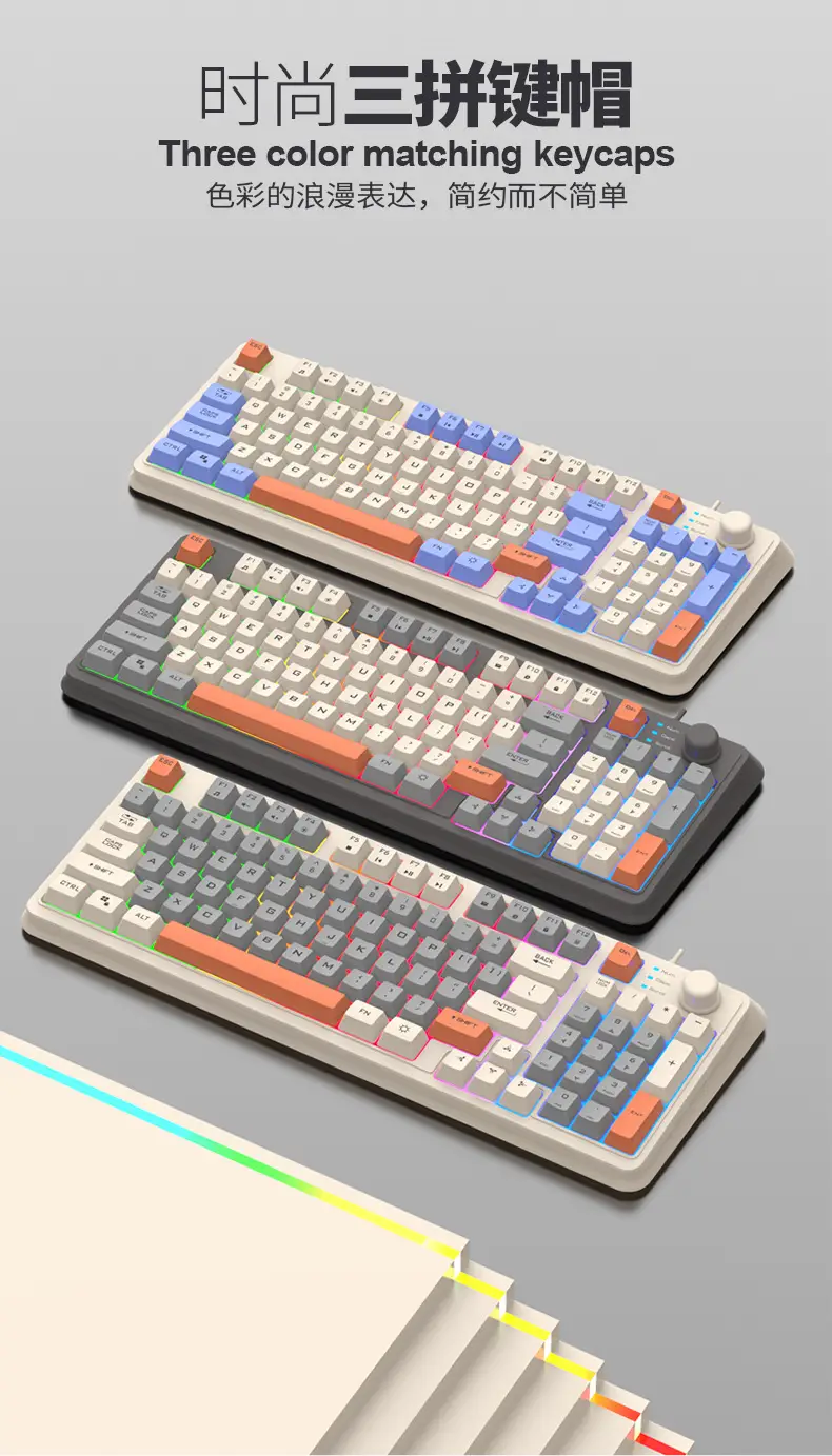 Xuan Silver Fox K82 Gaming Wired Keyboard Three-Color Luminous Mechanical Feel Desktop Computer Accessories Cross-Border Private Model — feature 3