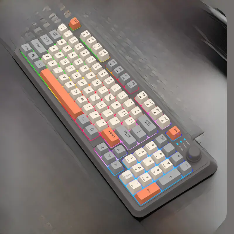 Xuan Silver Fox K82 Gaming Wired Keyboard Three-Color Luminous Mechanical Feel Desktop Computer Accessories Cross-Border Private Model