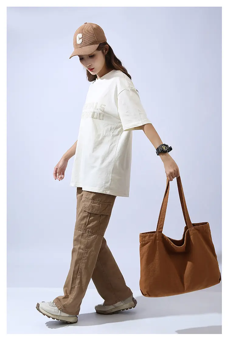 Large Capacity Canvas Tote Bag Women Olive Green — feature 11