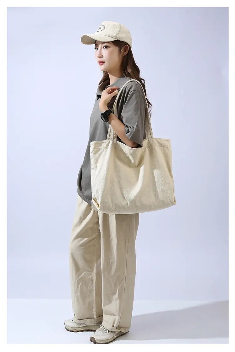 Large Capacity Canvas Tote Bag Women Olive Green — feature 24