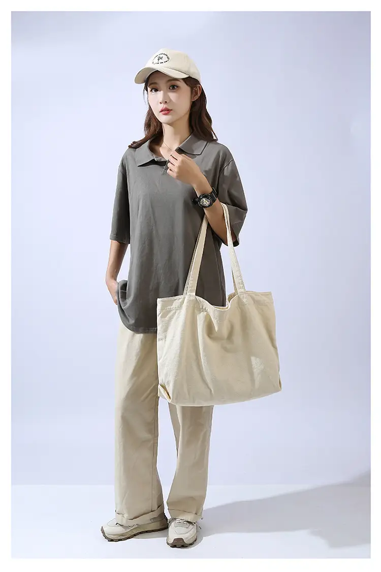 Large Capacity Canvas Tote Bag Women Olive Green — feature 25