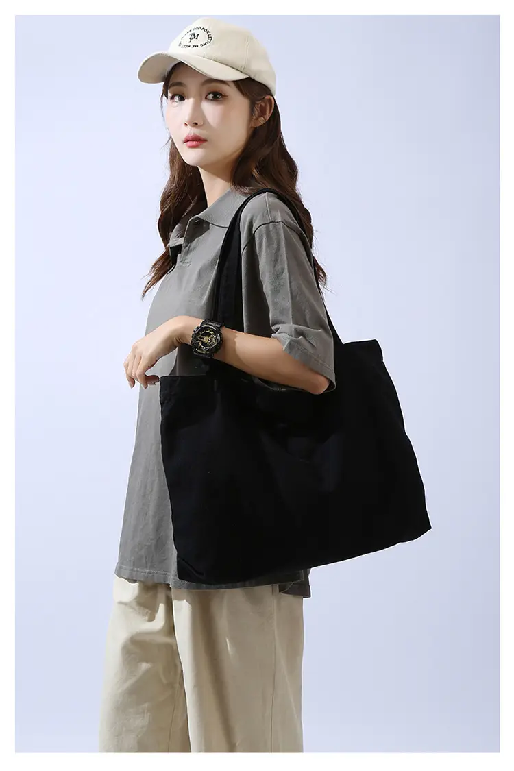 Large Capacity Canvas Tote Bag Women Olive Green — feature 30