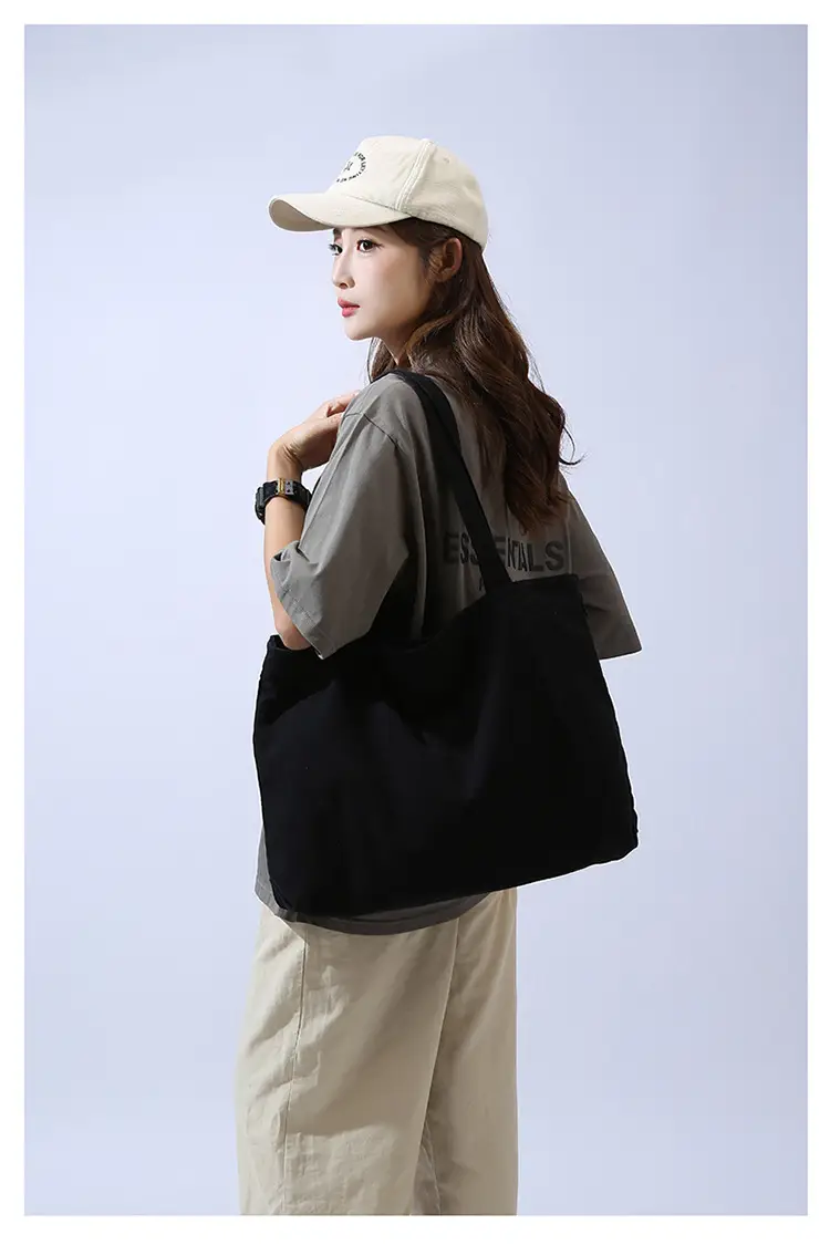 Large Capacity Canvas Tote Bag Women Olive Green — feature 31