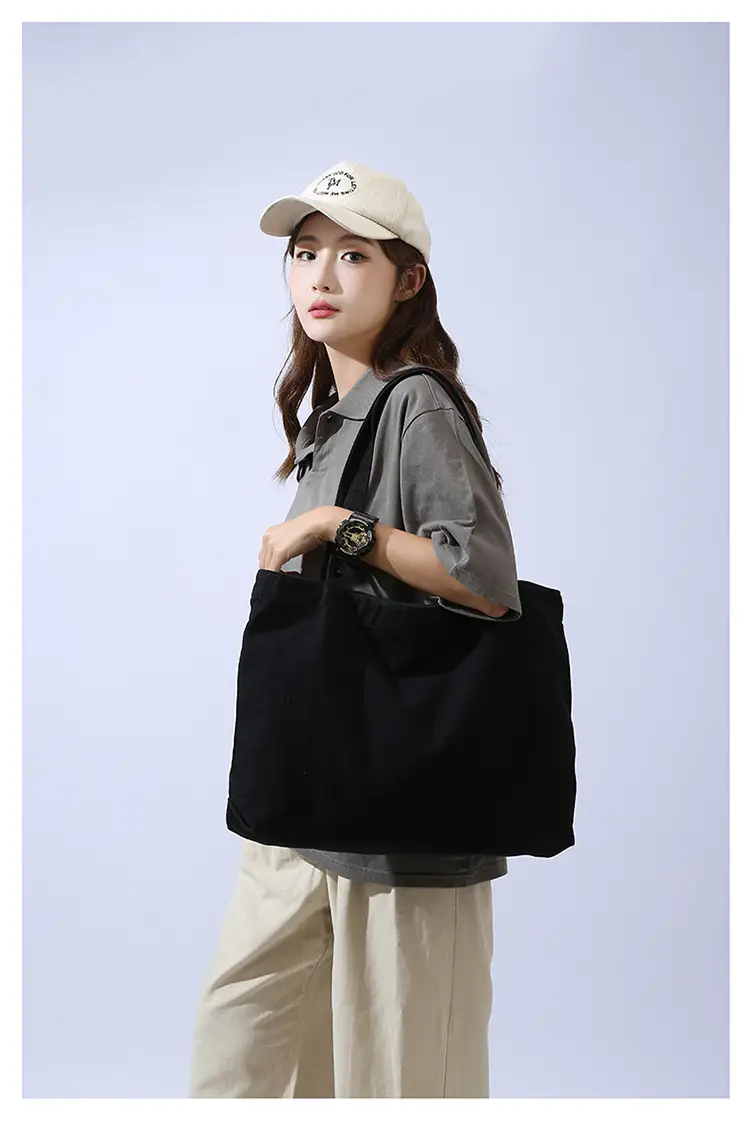 Large Capacity Canvas Tote Bag Women Olive Green — feature 36