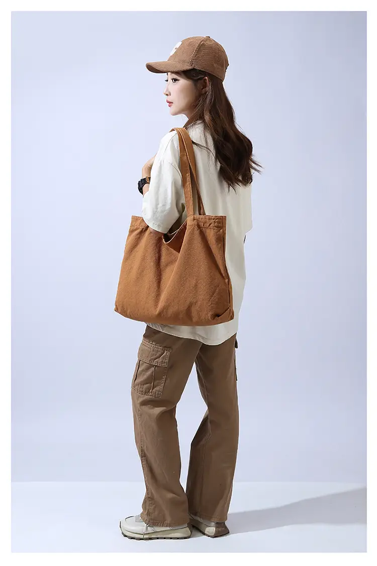 Large Capacity Canvas Tote Bag Women Olive Green — feature 8